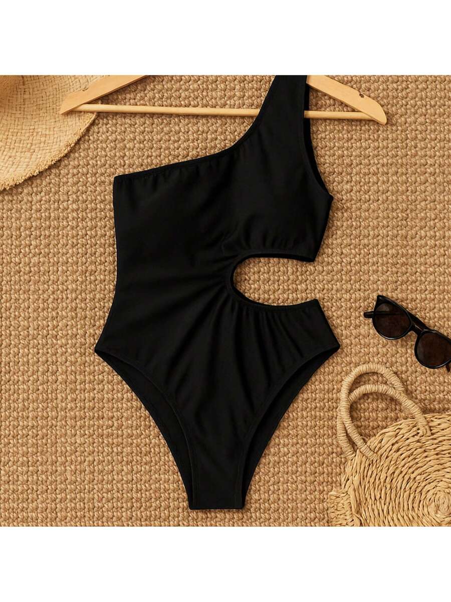 Maiô One Shoulder Cut-Out